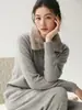 Cardigã de malha de cashmere feminino, estilo curto para outono, com gola de pelo sintético removível, nova moda 2026, jaqueta de lapela versátil