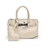 Bolsa Feminina com Fecho Rápido, Bolsa Kelly de Ombro Único com Textura Estilosa, Nova Moda para Primavera e Verão, Bolsa de Mão Versátil, Bolsa Transversal de Grande Capacidade