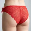 Nuevas Bragas de Encaje Sexy de Comercio Exterior Europeo y Americano para Mujer con Tira Cruzada Fina Lazo Tentación Hilo Dental Caliente Sin Costuras para Mujer
