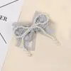 Pinza para el pelo con lazo de perlas y encaje estilo coreano para niñas, pinza lateral Lolita, pinza superior de princesa, pinza para la parte trasera de la cabeza, accesorio para el cabello para niños