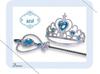 Varinha Mágica de Coroa Desenho Animado Aventura de Gelo e Neve Diamante Deusa Elsa Tiara de Princesa Conjunto de Cetro com Strass Galvanizado