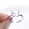 Anillo Abierto de Mariposa Pequeña Estilo Coreano Temperamento Simple Dulce Brillo Anillo de Mariposa Estudiante Femenino Regalo para Novia
