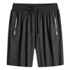 Venda Direta de Fábrica de Shorts de Seda Gelada de Alta Qualidade com Alta Elasticidade de Cinco Pontos para Homens, Tamanho Grande Soltos Casuais Esportivos