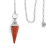 Colgante de cristal natural hexagonal con forma de columna, colgante de balanceo, doble uso, estilo retro de corte europeo y americano, joyería, nuevo producto transfronterizo