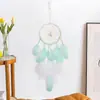 Luzes de Fio para Apanhador de Sonhos Decoração para Pendurar na Parede Presente Criativo para Amigos Sino dos Ventos Penas Feitas à Mão Fofo Quarto de Crianças