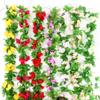 Enredadera de Rosas Simulada, Ratán de Flores Artificiales para Bloquear la Tubería de Aire Acondicionado en la Decoración del Techo de la Sala de Estar, Enredadera de Plástico Envuelto Alrededor de Plantas Verdes