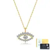 Collar de Plata S925 Ojo del Diablo Moissanita Colgante Ojo Popular Europeo y Americano Suministro Transfronterizo Amazon Aliexpress