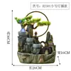 Adorno Alpine de Agua Circulante para Sala de Estar, Acuario, Rocalla, Rueda Hidráulica, Fuente, Decoración de Bonsái, Bola Giratoria Feng Shui que Atrae la Riqueza
