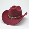 Sombreros de Comercio Exterior Transfronterizo para Hombres y Mujeres, Sombreros Vaqueros Occidentales, Accesorios de Cabeza de Toro, Sombreros de Fieltro, Sombreros de Lana Estilo Étnico, Sombreros Panamá