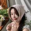 Bufanda triangular de encaje francés para mujer, bufanda para la cabeza dulce y linda de verano, diadema para foto de vacaciones, bolsa de corbata Mori, tocado versátil
