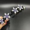 Trenza de Estrella de Celebridad de Internet con Flequillo Dentado Antideslizante Artefacto Fijo Accesorios para el Cabello Huecos Multicapa con Diamante para Niños y Adultos