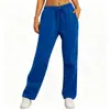 Pantalones deportivos transfronterizos para mujer, pantalones anchos holgados, pantalones casuales anchos con forro polar de otoño e invierno, cordón versátil de moda, pantalones largos, talla europea