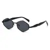2025 Nuevas Gafas de Sol Metálicas Poligonales de Rombo Moda Europea y Americana Tendencia para Mujer Elegantes Gafas de Sol para Fotografía Callejera Gama Alta