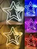Luces LED Flexibles para Exteriores, Forma de Estrella y Luna, Estrella de Cinco Puntas Luces para Árboles de Vacaciones en Exteriores, Iluminación de Calle para Zonas Escénicas