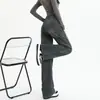 Jeans de Pierna Ancha Color Gris Cemento para Mujer Sueltos Primavera y Otoño Cintura Alta Ropa de Primavera Nostálgico Retro Edición Estrecha Pantalones Rectos 0