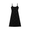 Vestido Camisola de Terciopelo Bordado Estilo A con Cintura Ajustable Tallas Grandes Runqi 9089Ab Estilos Largo y Corto Vestido Coreano de Terciopelo Completamente Bordado