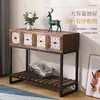 Gabinete de Almacenamiento Estilo Simple Transfronterizo Estante de Almacenamiento de Hierro Vintage Madera Maciza Gabinete de Entrada Pintado Gabinete de TV para Apartamento Pequeño