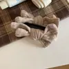 Pinza de Plátano de Punto Dulce Retro Estilo Coreano con un Toque de Lujo para Coletas Altas, Pinza Vertical para el Cabello, Nuevo Accesorio para el Cabello
