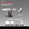Mesa de Jantar e Cadeiras Modernas Simples de Luxo Leve Super Pedra de Cristal Combinação Doméstica Pequeno Apartamento Mesa Redonda de Placa de Rocha Mesa Redonda com Mesa Giratória
