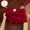 Boa Sorte no Ano do Cavalo Cuecas Boxer Masculinas 100% Algodão Antibacterianas com Caractere "" Bordado, Vermelho Festivo, um Item Essencial para Casamentos e o Ano do Signo do Zodíaco