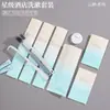 Suministros para habitación de bed & breakfast con estrellas, set de tocador seis en uno para hotel, cepillo de dientes desechable para hotel con cerdas suaves