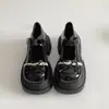 Zapatos Lolita Retro Mary Jane de Moda 2025 Otoño Nuevo Estilo Moño Suela Gruesa Aumentadores de Altura de Cuero para Mujer Negro