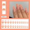 Uñas postizas europeas y americanas con diseño de cabeza redonda, pegatinas para uñas, parches para uñas