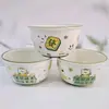 Tigela Jiale de 4,7 polegadas Criativa Fofa Desenho Animado Redonda Cor Sob Esmalte Tigela de Cerâmica Tigela de Arroz Doméstica Cerâmica Atacado