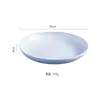 Plato llano popular de estilo nórdico transfronterizo de trigo de 20 cm plato redondo para dumplings plato de uso doméstico caja de regalo se puede imprimir logo