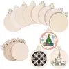 Navidad Niños Bricolaje Pintura Creativa Artesanía de Madera Exquisita Etiqueta Colgante Decoración de Fiesta para Árbol de Navidad