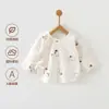 Camiseta de Medio Espalda para Bebé Recién Nacido, Algodón Puro Clase A, Sin Costuras, Ropa para Recién Nacidos de 0 a 3 Meses, Ropa Interior para Primavera y Otoño, Top de Bebé Estilo Monje
