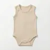Mameluco de Algodón Rayado Transfronterizo de Manga Corta con Cuello Redondo para Gatear Ropa de Bebé Body para Bebé Mono para Bebé Color Sólido