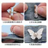 Botão de Ajuste para Cintura de Borboleta para Jeans, Botão de Fechamento de Cintura Ajustável, Ferramenta de Apertar Sem Furar para Redimensionar Calças Muito Grandes
