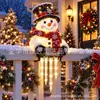 Decoração de Luzes de Gelo Boneco de Neve WinterGlow: Luzes decorativas de boneco de neve e pingentes de gelo com tema de inverno