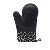Guantes de silicona gruesa con aislamiento térmico, largos de dos dedos con estampado de ciervo, de algodón nórdico, resistentes a altas temperaturas, para microondas.