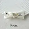 Accesorios de lazo de flor de encaje con pedrería y cuentas de alta resistencia para bolsos, zapatos, sombreros y accesorios de ropa DIY