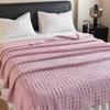2025 Novo Estilo Manta Jacquard de Tafetá Manta para Ar Condicionado de Escritório Manta Quente para Dormitório de Estudante Manta Cobertura de Sofá Waffle