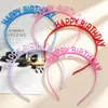 Fabricante original faixa de cabeça feliz aniversário letra personalizada acessórios de cabelo chapéu de aniversário faixa de cabeça infantil adulto acessórios de cabelo atacado
