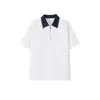 2026 Verano Nueva Camiseta de Manga Corta Bloque de Color Camisa Polo Estilo Coreano Holgada Casual Camiseta de Manga de Cinco Puntos Moderna