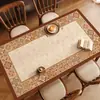 Jogo Americano Retrô Estilo Americano, À Prova d'Água, Resistente a Óleo, Resistente ao Calor, Jogo de Mesa de Café de Couro de Luxo