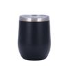 Taza de huevo swig de 12 oz transfronteriza, taza de cáscara de huevo pintada con plástico, taza termo con vientre en forma de U, taza de acero inoxidable para vino tinto al por mayor