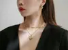 Moda Europea y Americana Viento Frío Cadena Apilable Coreana ins Tendencia Fresco Pendientes Collar Viento Frío