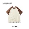 Nuevo Verano para Hombre 210g Algodón Trapo Hombro Cuello Redondo Manga Corta Simple Transpirable Cómodo Moda Todo-Combinable Casual