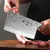 Juego de cuchillos de cocina forjados al por mayor de fábrica, cuchillo para cortar huesos doméstico, cuchillo para cortar carne de cocina, ultrafiloso, cuchillo para mujeres, se puede enviar en nombre de los clientes