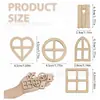 Bienes en Stock al por Mayor: Puertas y Ventanas Mini de Madera de Paulownia para Manualidades, Casas de Cuento de Hadas de Madera DIY, Accesorios para Escenas de Decoración Navideña