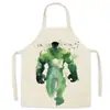 Delantal con estampado de superhéroes Marvel Superman Iron Man Batman adulto niños bata de limpieza ventas directas de fábrica