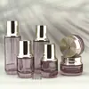 Set de cosméticos en stock Frascos de vidrio Botellas de esencia de 20 ml Botellas de crema de 50 g Botellas dispensadoras de loción para productos de cuidado de la piel