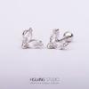 Acero de Titanio 316L Chapado en Oro Aretes de Hélice Lunar Estrella de Ocho Puntas Cruz Aretes Joyería para Piercings Aretes de Hélice Aretes de Hélice