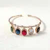 Nova Pulseira de Aço Titânio com Preço Especial para Mulheres em Formato de C Fashionável com Diamantes Resistente à Cor Alta Qualidade Joia para Melhor Amiga