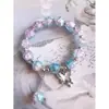 Pulsera de Cristal con Cuentas de Mariposa, Pulsera de Diseño de Alta Gama Ins, Regalo para Novia, Nueva Pulsera de Mejor Amiga de Aspecto Caro